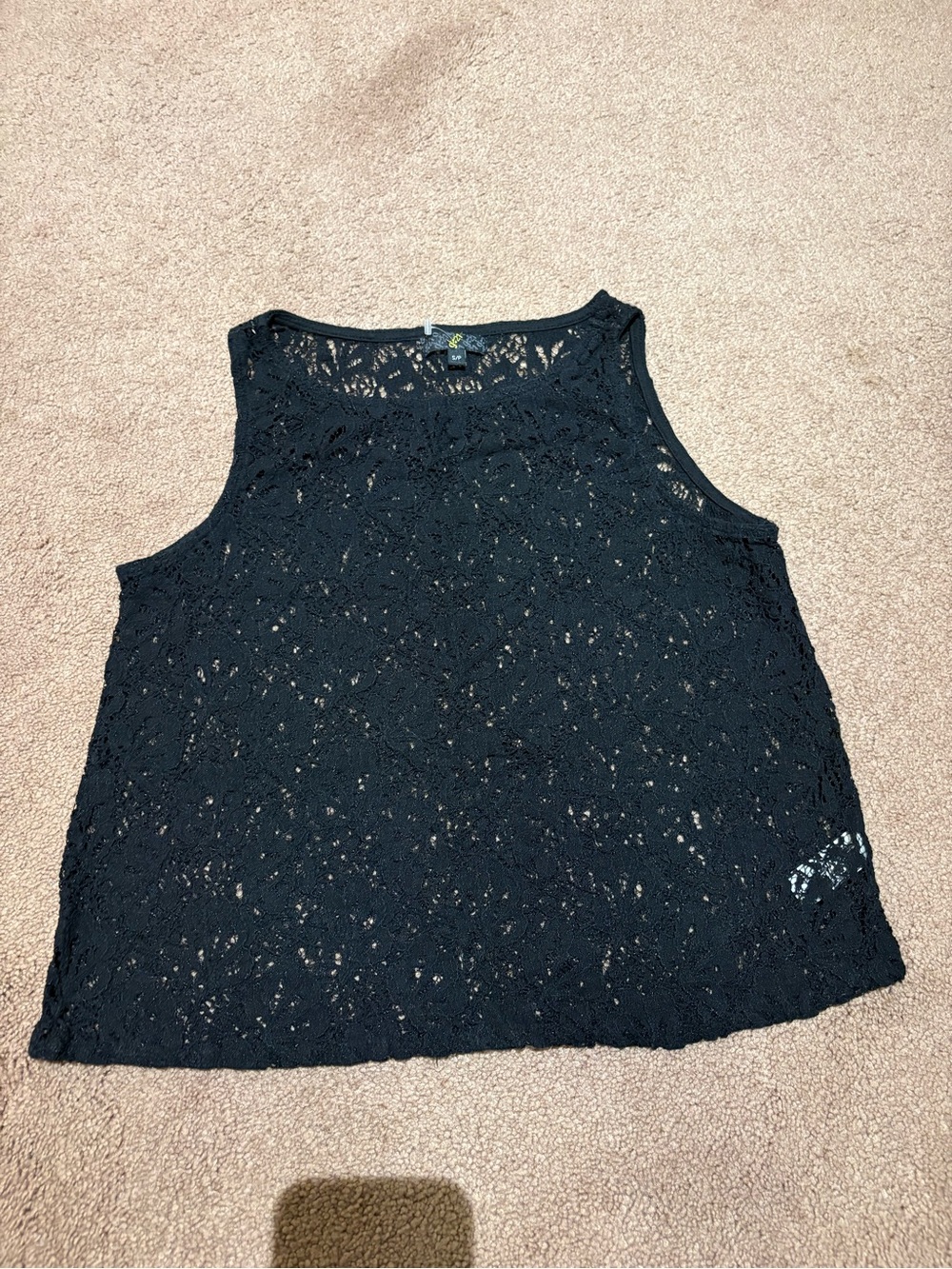 G21 Black crotchet Sleeveless Tank Top size small
